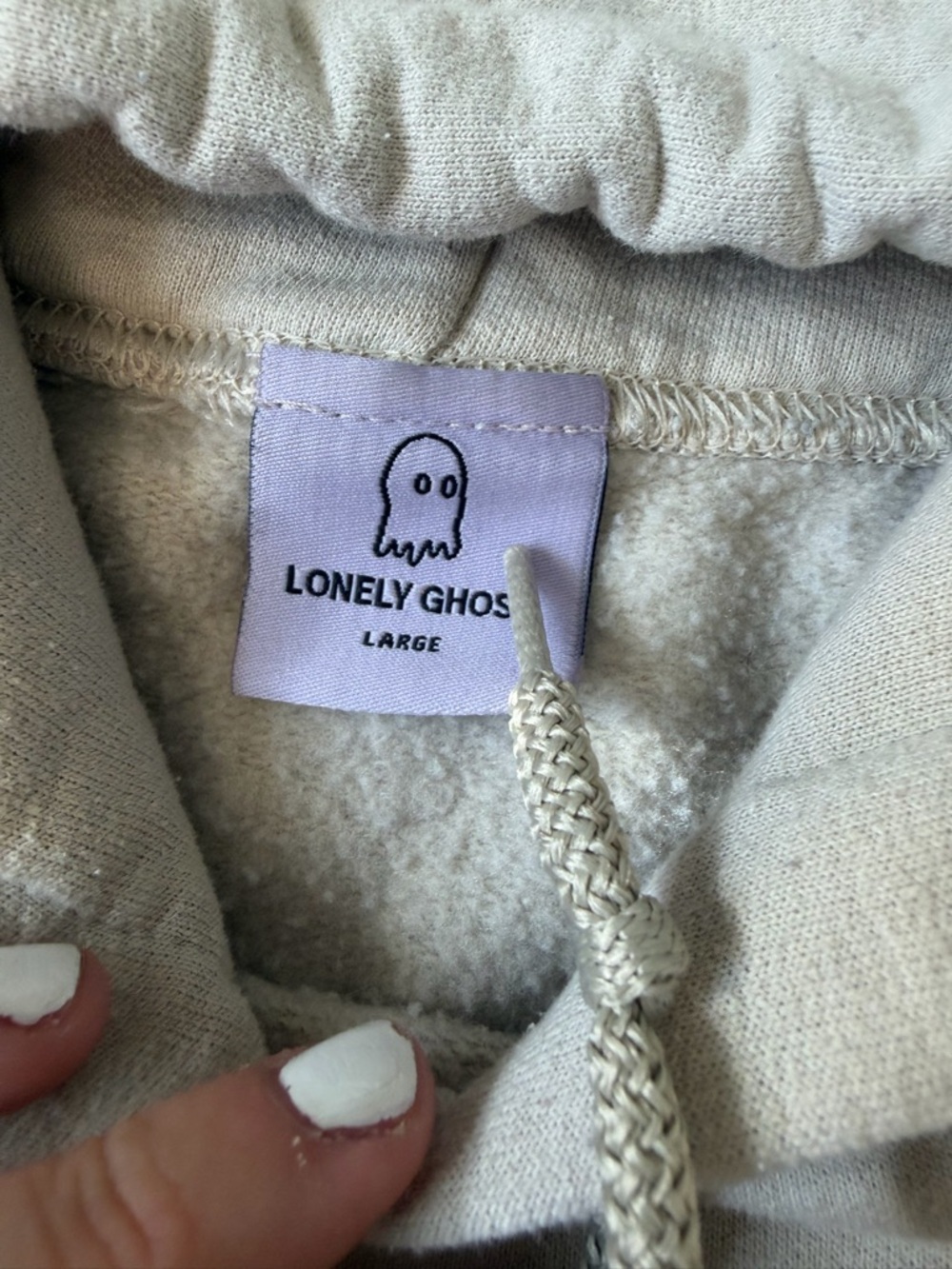 Lonely ghost “it’s cool to care hoodie” size large - Picture 3 of 3